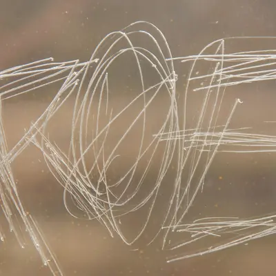 Graffiti Scratch Damge on Glass