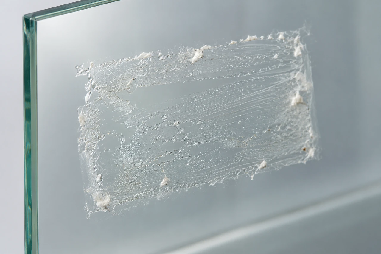 Localized adhesive residue