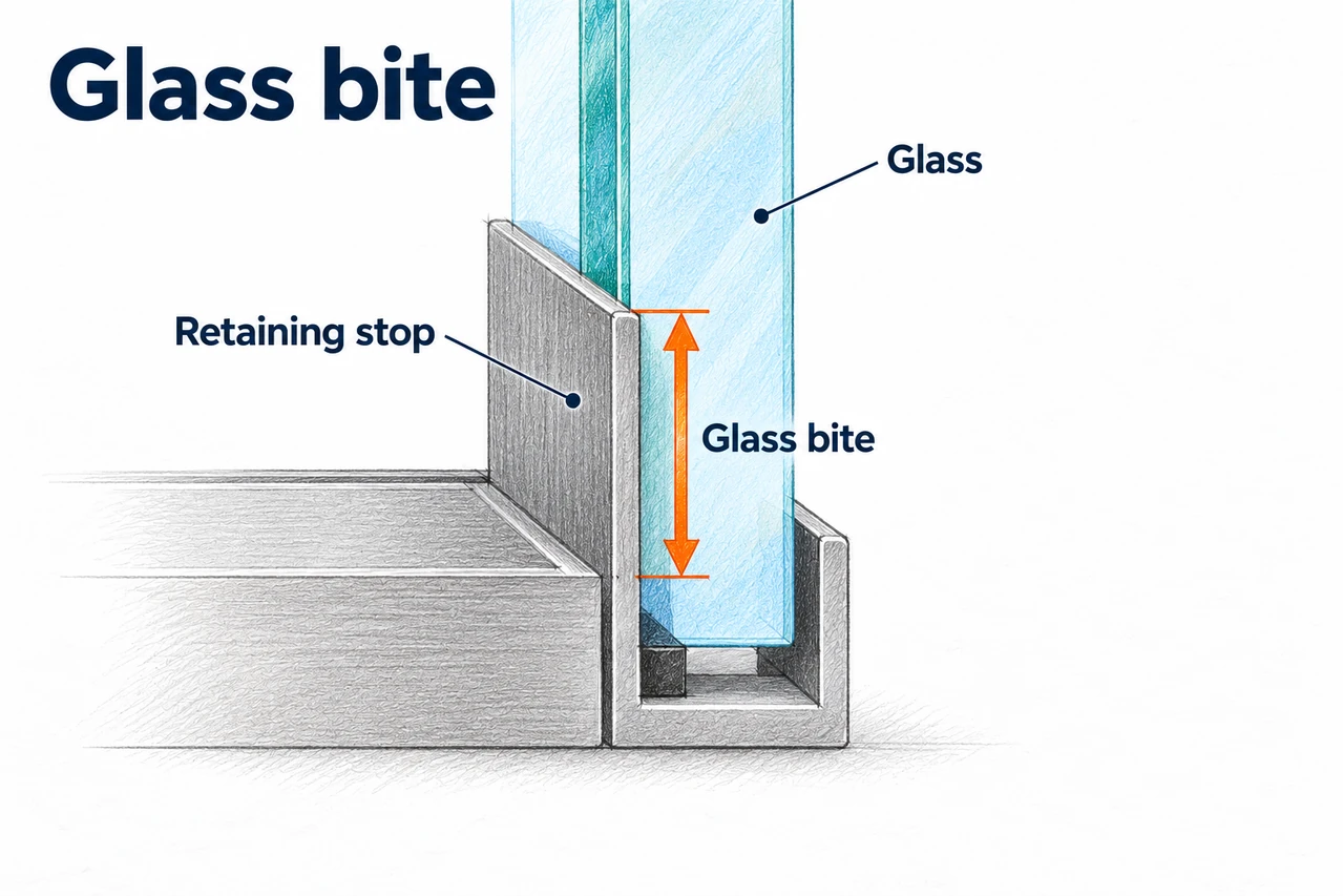Glass bite — illustrated detail