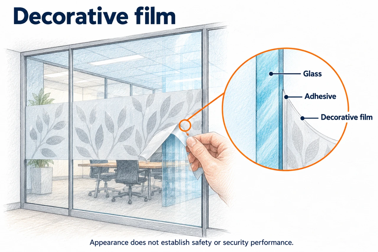 Decorative film — illustrated detail