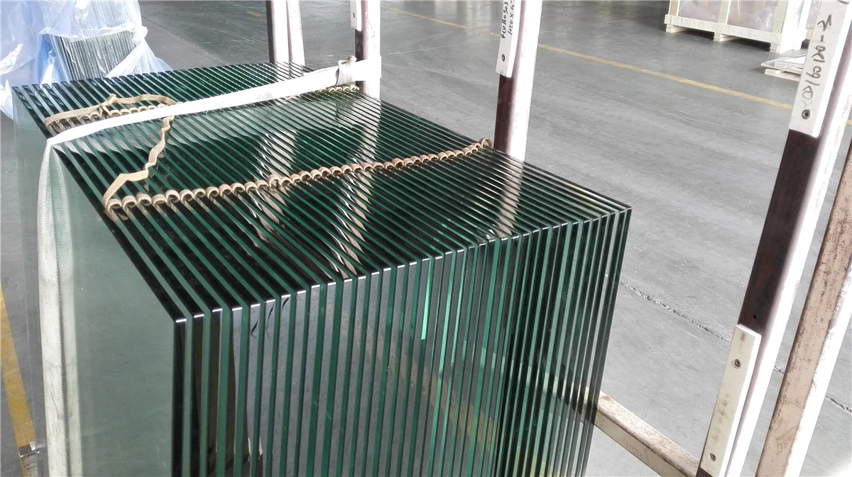Individual glass lites on a rack