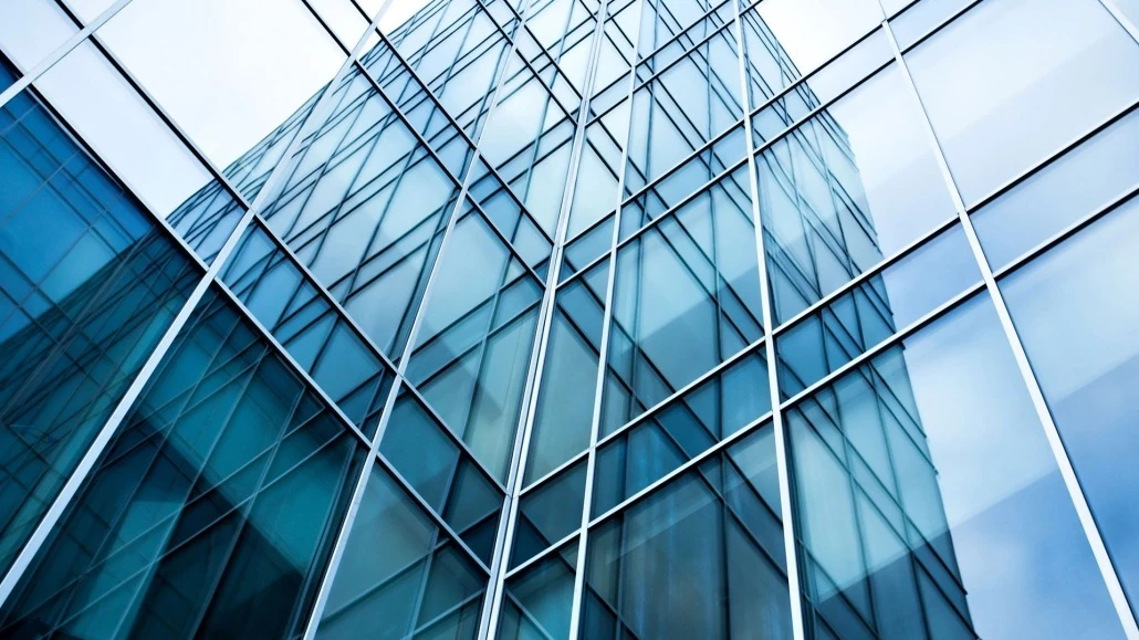 Reflective architectural façade