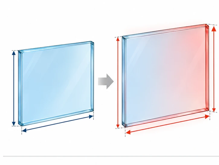Uniform thermal expansion of a glass lite