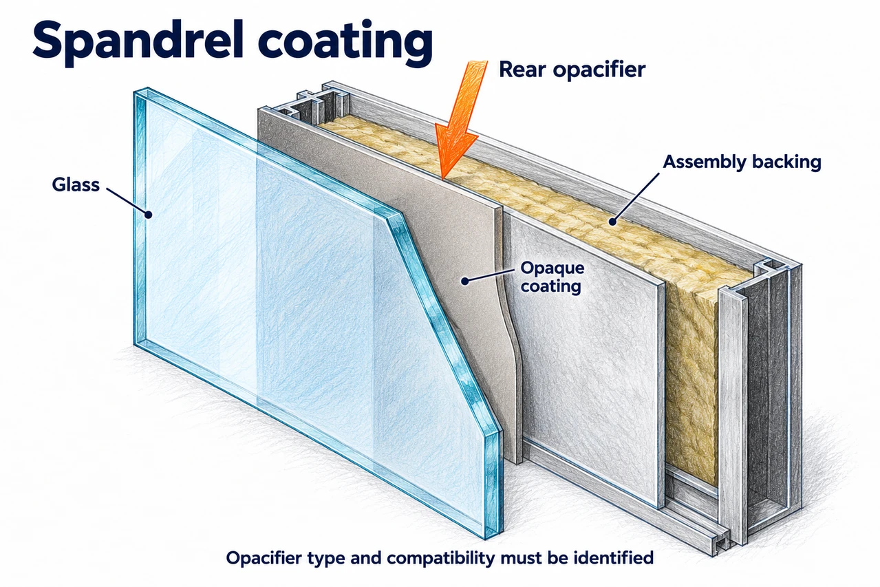 Spandrel coating — illustrated detail