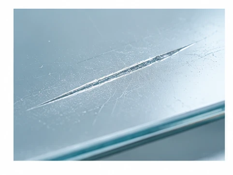 Linear surface scratch morphology