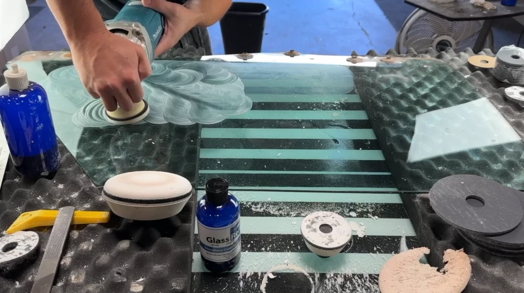 Real GlassRenu tools staged for work