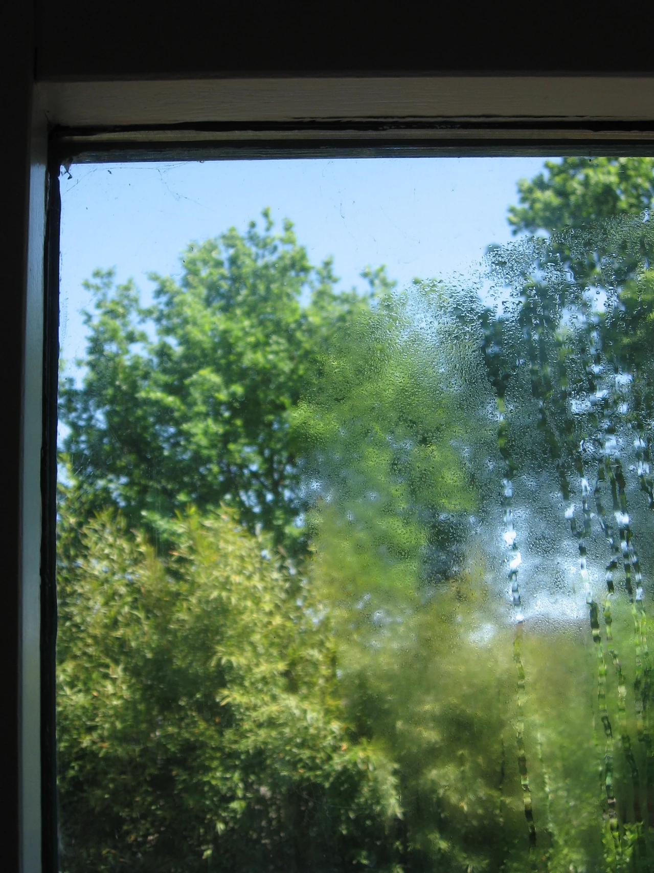 Condensation within double glazing