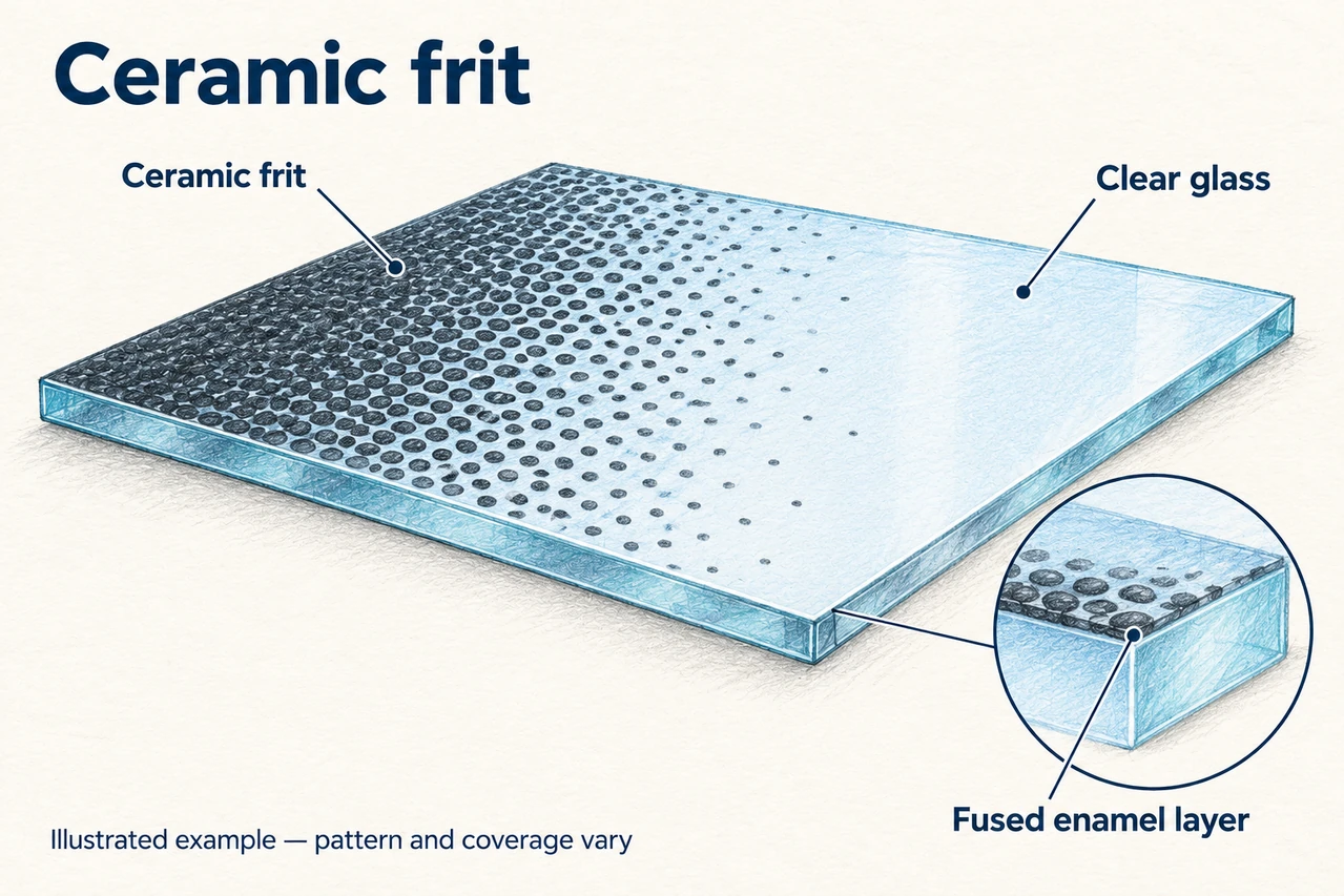 Ceramic frit — illustrated detail