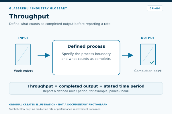 Conceptual process-output flow measured over a defined period; no numerical production rate is asserted.